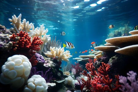 Coral reef and tropical fish in the Red Sea. Egypt.の素材