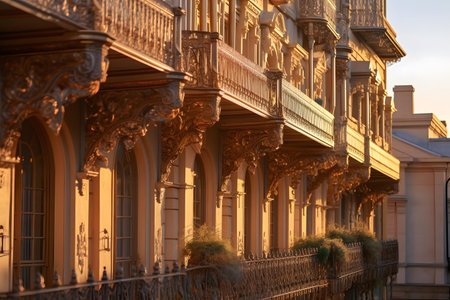 Beautiful architecture of the old town of Odessa, Ukraine.の素材