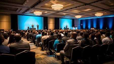 Speaker at Business Conference and Presentation. Audience at the conference hall. Business and Entrepreneurship.の素材