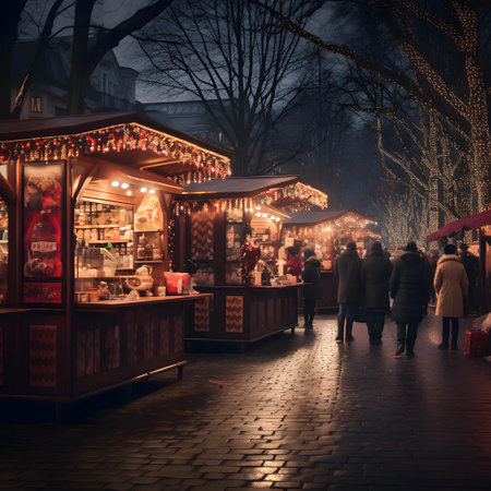 Christmas market in Prague, Czech Republicの素材