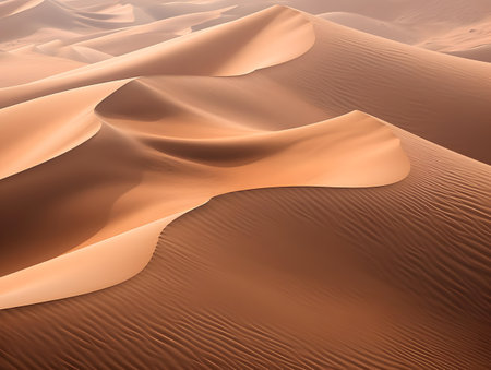 Sand dunes in the Sahara desert, Morocco. 3d renderingの素材