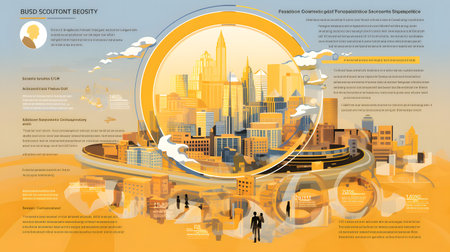 New York City Infographic Design Template. Business vector illustration.の素材