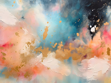 Abstract watercolor background. Hand painted background. Oil painting style.の素材