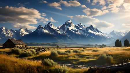 Beautiful landscape of Grand Teton National Park, Wyoming, USAの素材