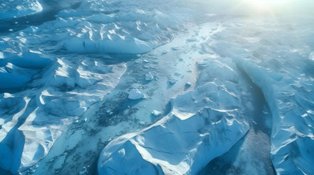 Icebergs in Glacier Lagoon, Ilulissat, Greenlandの素材