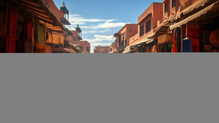Street view in Fez, Morocco.の素材