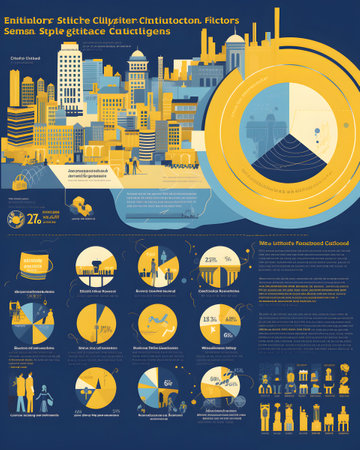 Modern city infographic elements. Infographics for business, finance, web design.の素材