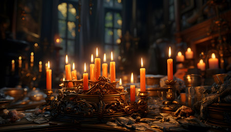 Candles in the Church of St. Nicholas in Lviv, Ukraineの素材