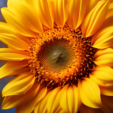 Sunflower close up. Sunflower natural background. Sunflower blooming in the garden.の素材