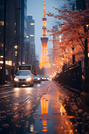 Tokyo Tower in Japanの素材