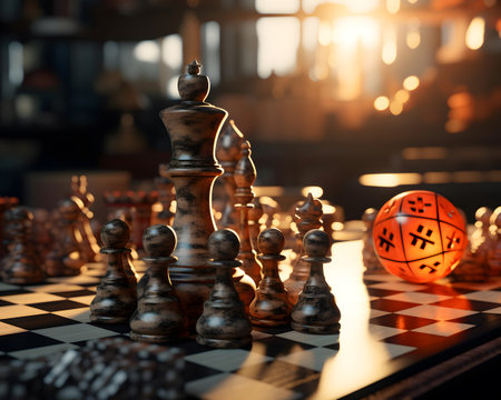 Chess board game concept of business ideas and competition and strategy ideasの素材