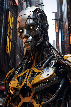 A cyborg in Chicago.の素材
