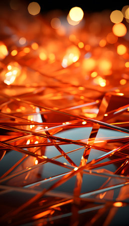 Abstract Christmas background with bokeh defocused lights. 3d renderingの素材