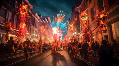 The Carnival at Basel (Basle - Switzerland) in the year 2015. The picture shows some costumed people.の素材