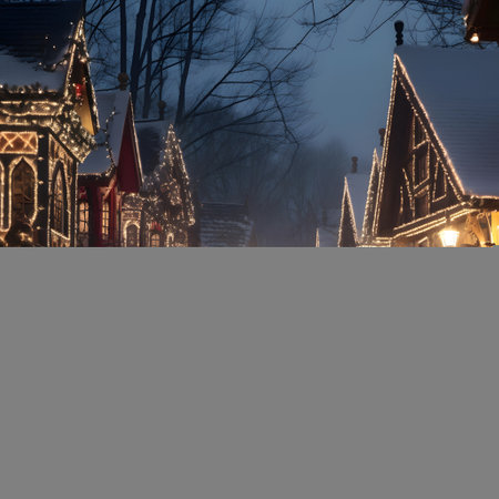Christmas market in the old town of Vilnius, Lithuania.の素材