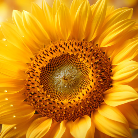 Beautiful sunflower close-up. Sunflower natural background.の素材
