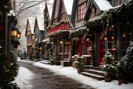 Christmas in the old town of Strasbourg, Alsace, Franceの素材