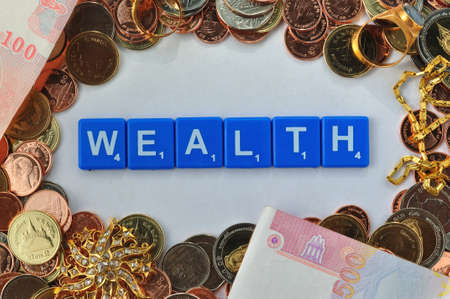 crossword - wealthの写真素材