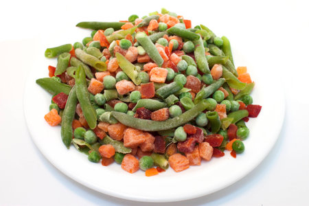 Fresh Frozen Vegetables Mixの写真素材
