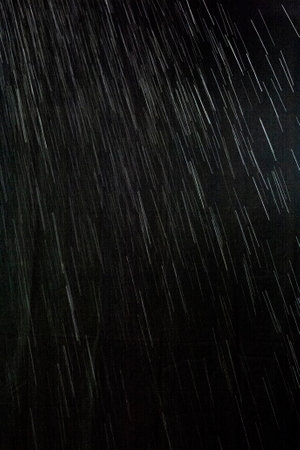 rain on a black backgroundの写真素材
