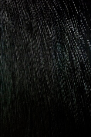 rain on a black backgroundの写真素材
