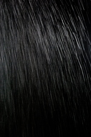 rain on a black backgroundの写真素材