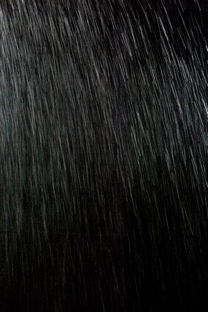 rain on a black backgroundの写真素材