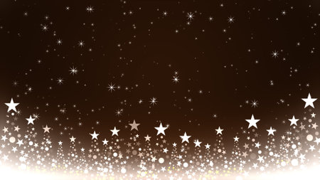Christmas tree and colored background with glitterの写真素材