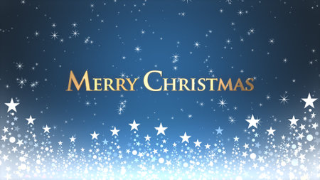 Christmas tree and colored background with glitter and Christmas letteringの写真素材