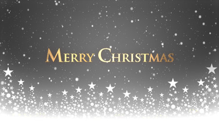 Christmas tree and colored background with snowflakes and Christmas letteringの写真素材