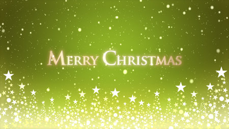Christmas tree and colored background with snowflakes and Christmas letteringの写真素材