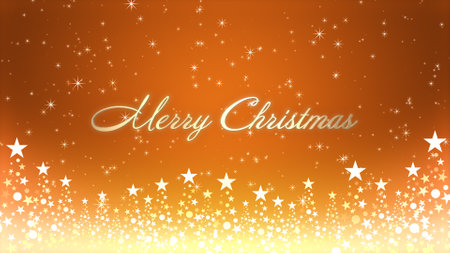 Christmas tree and colored background with glitter and Christmas letteringの写真素材