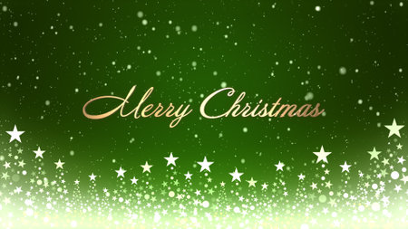 Christmas tree and colored background with snowflakes and Christmas letteringの写真素材
