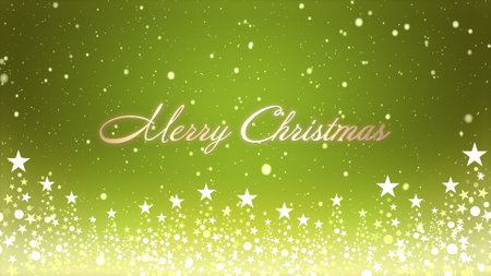 Christmas tree and colored background with snowflakes and Christmas letteringの写真素材