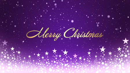 Christmas tree and colored background with snowflakes and Christmas letteringの写真素材