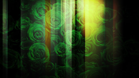 A graphic image that moves left and right with a roseの写真素材