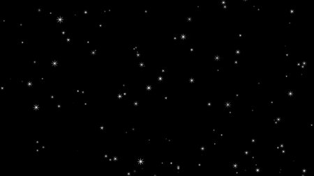 Glittering particles rising on a black background, particlesの写真素材