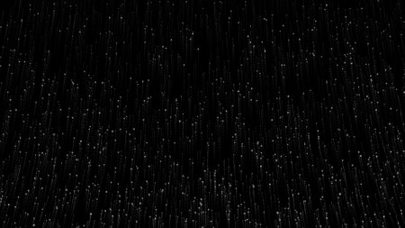 Glittering particles rising on a black background, particlesの写真素材