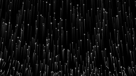 Glittering particles rising on a black background, particlesの写真素材