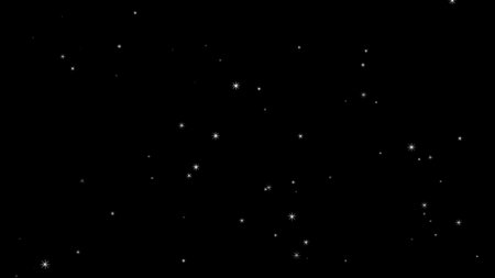 Glittering particles rising on a black background, particlesの写真素材