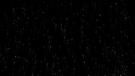 Glittering particles rising on a black background, particlesの写真素材