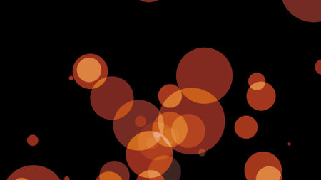 Image with bubbling circles on a black backgroundの写真素材