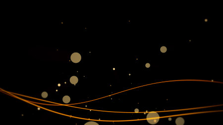 Shaking line animation on black backgroundの写真素材