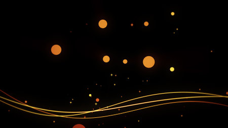 Shaking line animation on black backgroundの写真素材