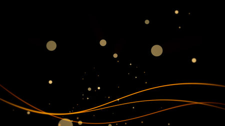 Shaking line animation on black backgroundの写真素材