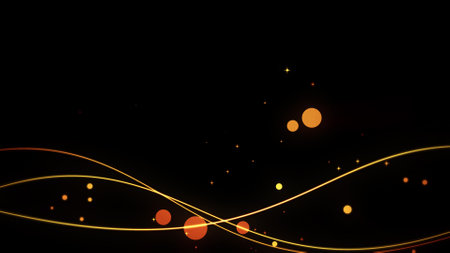 Shaking line animation on black backgroundの写真素材