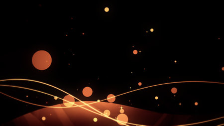 Shaking line animation on black backgroundの写真素材