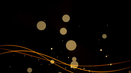 Shaking line animation on black backgroundの写真素材