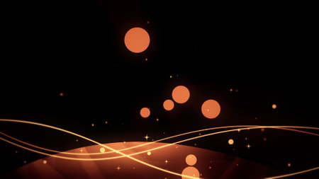 Shaking line animation on black backgroundの写真素材