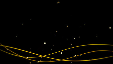 Shaking line animation on black backgroundの写真素材